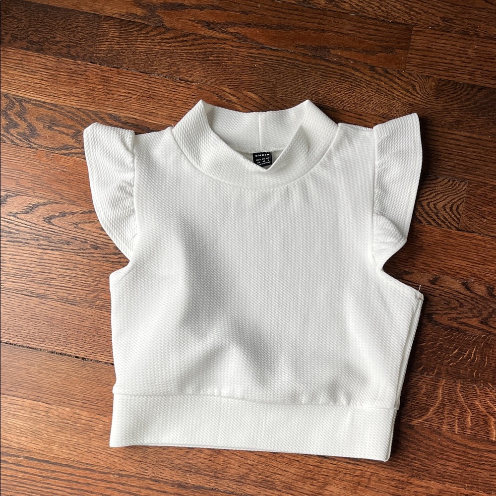 SHEIN White Textured Top
